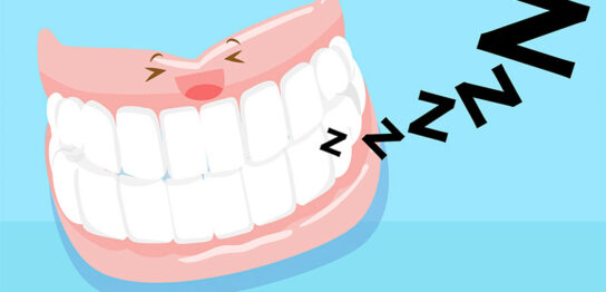 義歯を就寝時にはずすべきイメージ